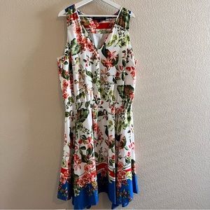 Tommy Hilfiger Floral Print Sleeveless Dress Size 16